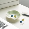 UUYYEO Ceramic Trinket Dish Decorative Jewelry Dish Earring Ring Tray