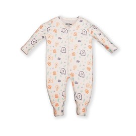 Baby 100% Cotton 3-Piece Coverall with Foldable Cuff and Feet, Front Open (Style-Forest, 6-9 Months)