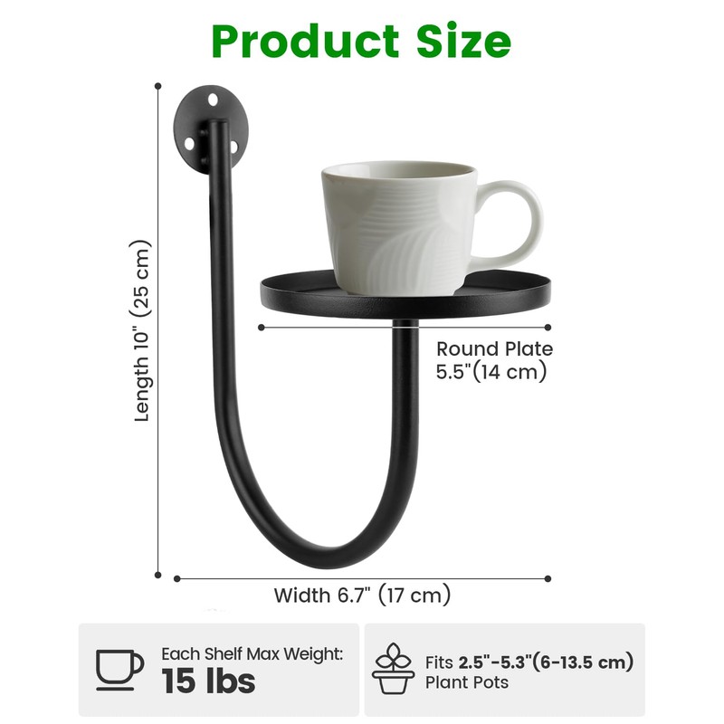 Wall Planters for Indoor Plants, Mounted Holder Shelf 3 Pack,