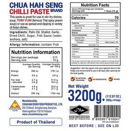 Chua Hah Seng Thai Chili Paste (112.9 Oz (3,200g))