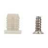 Silverline 8mm Plastic Hinge Dowel Inserts with Screws, 50 Pcs