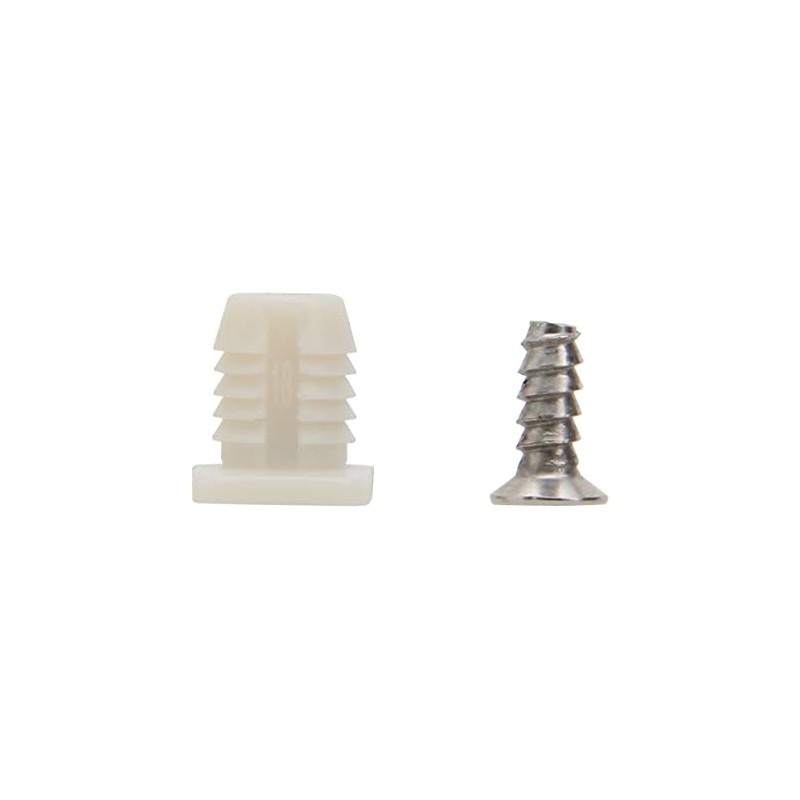 Silverline 8mm Plastic Hinge Dowel Inserts with Screws, 50 Pcs