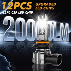 AUXBEAM Combo Pack LED Headlight Fog Light Bulb for Ram 1500 2500 3500 2011-2018
