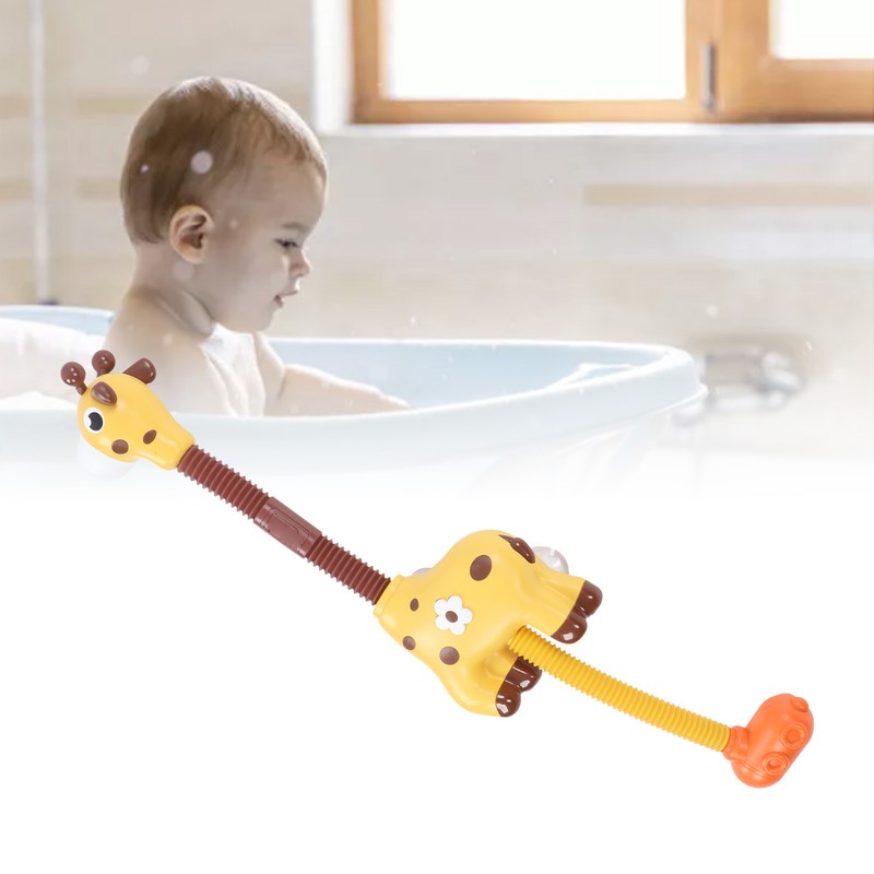 Baby Bath Toys with Shower Head Angle Adjustable Animal Shape