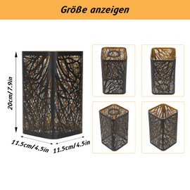 Glomora Tree Shadow Lamp Shade - Hollow Metal Lampshade for Table and Floor Lights, Black