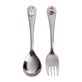 Moomin by ARABIA 1009277 Cutlery, Spoon & Fork, Set of 2, Snoke's Mi