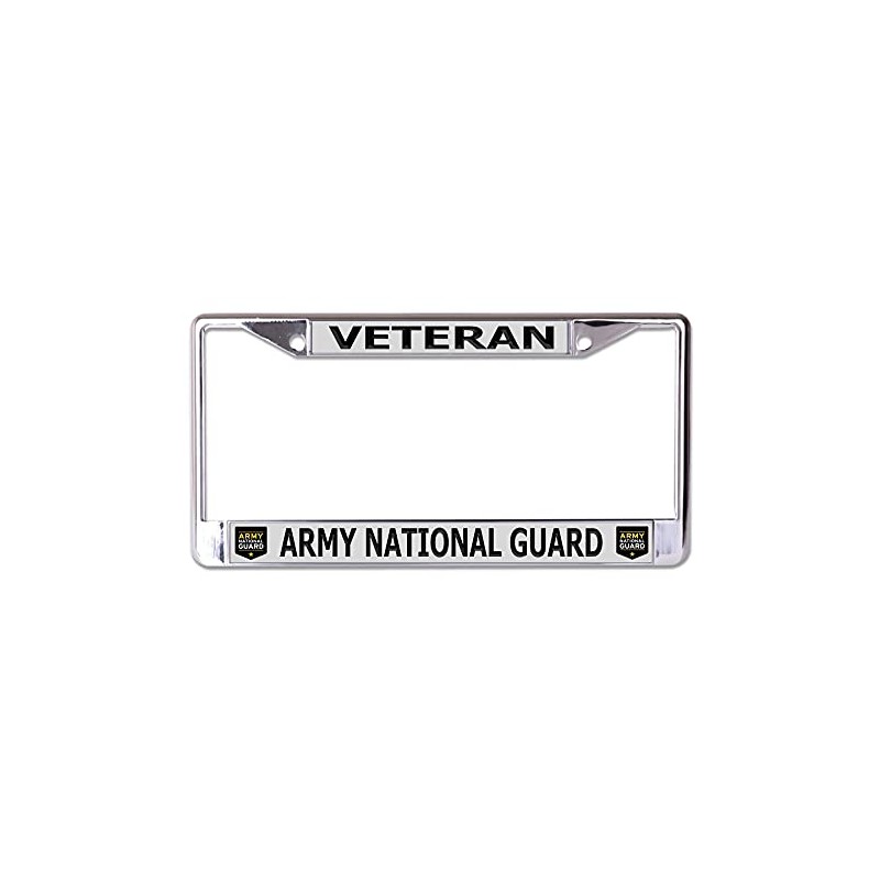 U.S. Army National Guard Veteran Chrome License Plate Frame