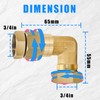 CXCESNS Garden Hose Elbow Connector 3/4 Inch GHT Thickening Solid