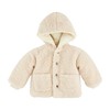 Mud Pie Girls Children Baby Sherpa Jacket, Light Beige