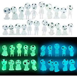 PacuM Tree Elves Figures, 20 Pcs Luminous Tree Elves Mini Resin Aliens Miniature Fairy Garden Accessories for Micro Landscape, Patio, Terrace, Yard Decoration(Blue, Green)