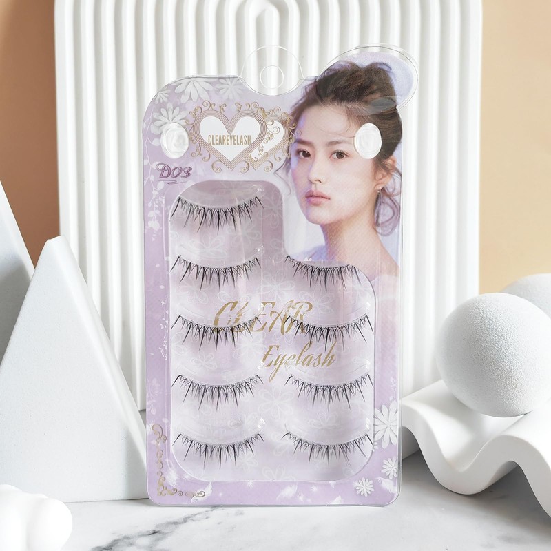 CLEAREYELASH False Eyelashes Natural 3D Matsuke Formula 5 Pairs (D03)