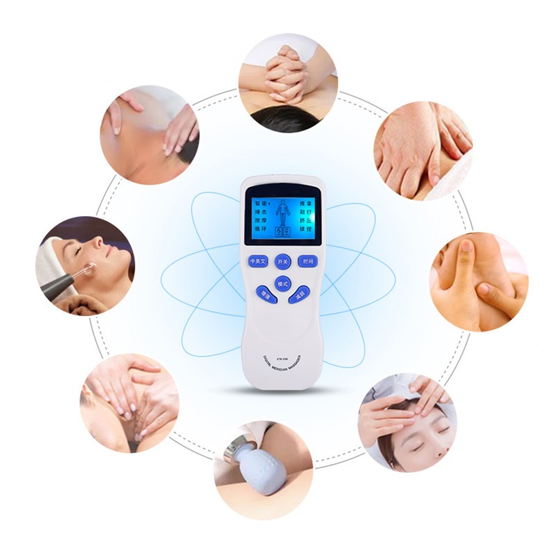 Electric Meridian Massage Machine Dual Output LED Display 8 Modes