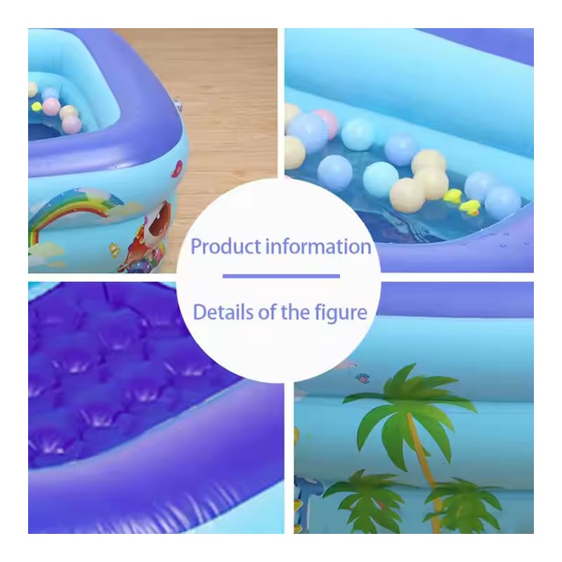 Peziang Swimming Pools, Inflatable Swimming Kiddie Pool for Kids Baby,