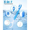 40 Pack Mini Disposable Toothbrushes - 5-in-1 Travel Toothbrush Set