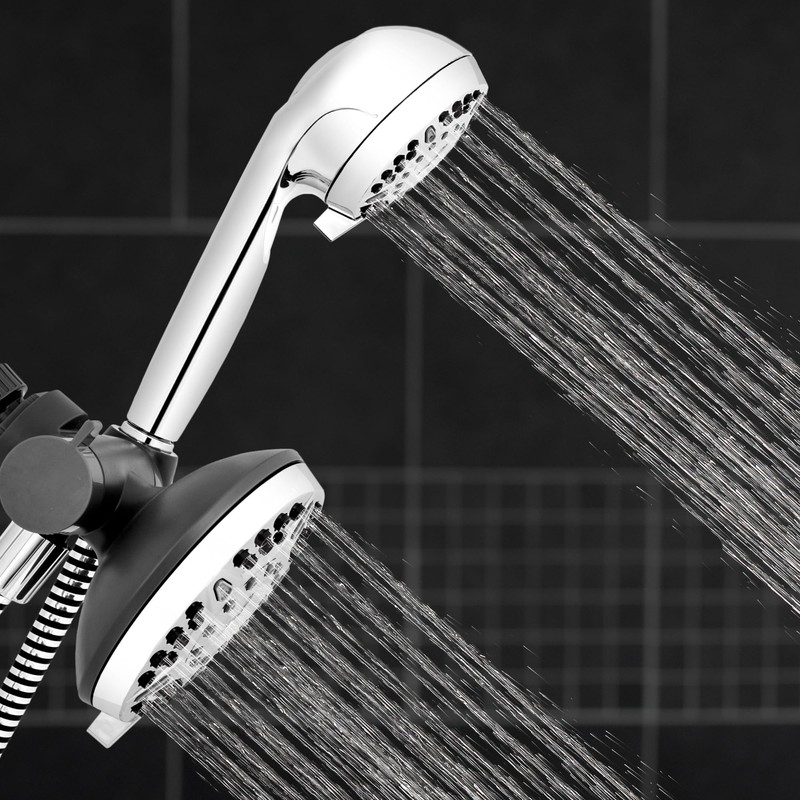 Waterpik 12-Mode 2-in-1 Dual Shower Head System with 5-Foot Hose