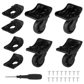 lalago 2 Pairs Replacement Wheels for Suitcase, Suitcase, Replacement Double Row Wheels, Swivel Castors Left Right, Suitcase Replacement Double Row, Replacement Wheels, Suitcase Wheels Luggage