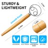 TEEVEA Danish Dough Whisk Stainless Steel Dough Hook Dutch Whisk