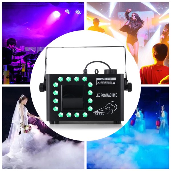 TBvechi 1500W Low Profile Hazer Haze Smoke Machine DMX Theater
