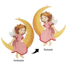 Ideen mit Herz Diamond Painting Pendants | Diamond Painting | Double Sided | For Gifts & Greeting Cards | Pack of 6 | 1.7mm Thick | Includes Accessories (Angel)