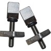 Set of 2 Stainless Steel No Tools Required Fin Screw 14x14 mm
