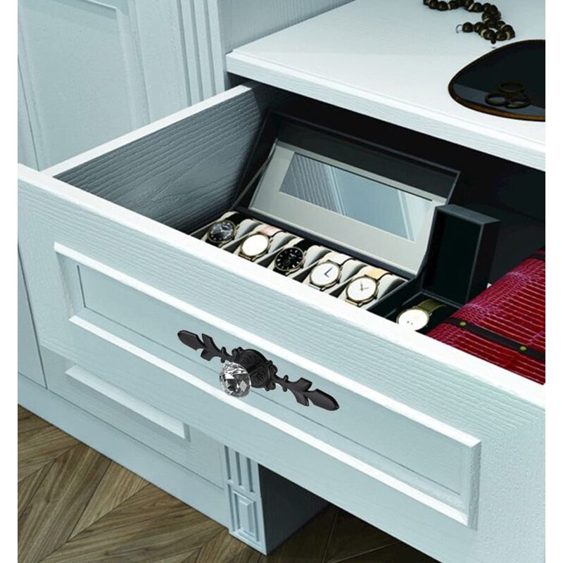 GDQLCNXB Drawer Dresser Knobs Pull Handles,Cabinet Door Knobs,6.6In Black Diamond