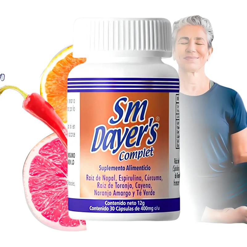 Dayer Caps Raiz Nopal Toronja Cúrcuma Cayena Sabor