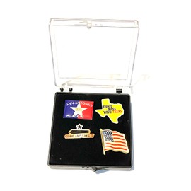 BigTexas San Antonio Lapel Pins - Collectible Pins Set of 4 of San Antonio Texas Don't Mess with Texas Yellow, Come And Take It and US Flag Design