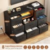 OURPIC Dresser for Bedroom with 8 Fabric Drawers, Wide Chest