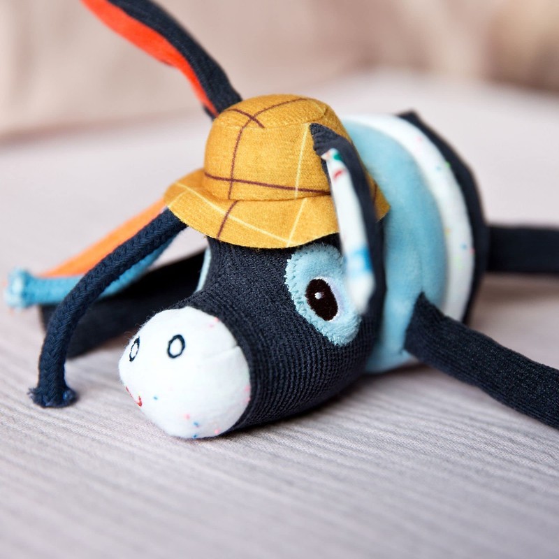 Lilliputiens 83172 Fabric Wind-Up Figure Mini Dancer Ignace Donkey