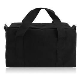 Tool Bag, Wide Mouth Tool Bag, Durable Canvas Tool Bag, Small Tool Organiser, Tote Bag for Storage, Wrench, Pliers (Black, S/30 cm)