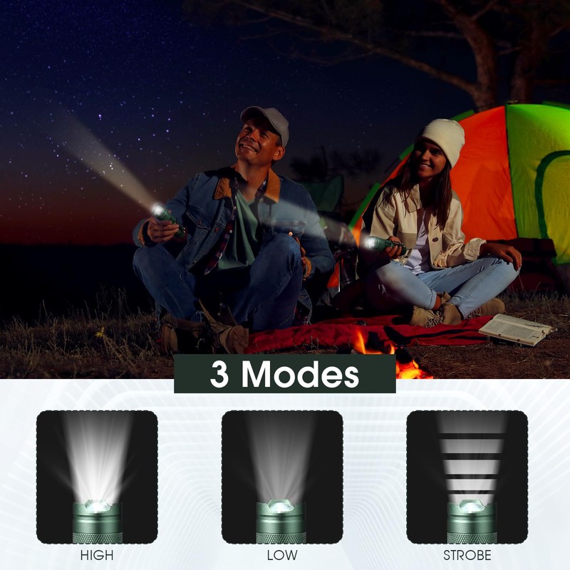 Fumete 20 Pieces LED Flashlight Mini 3 Mode Tactical Torch