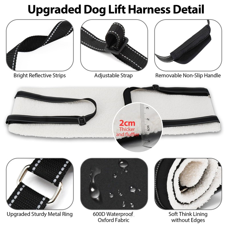 AIITLE Upgraded Dog Sling Carrier Medium - Hind Leg Support