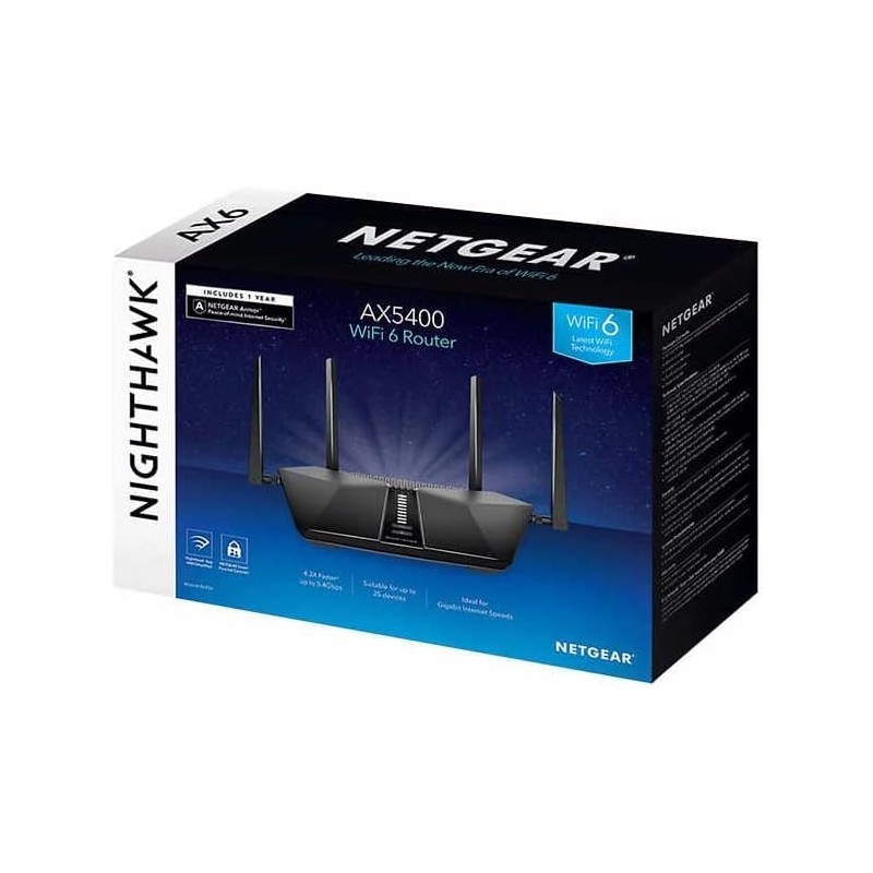 NETGEAR Nighthawk AX5400 WiFi 6 Router with One Year Advanced