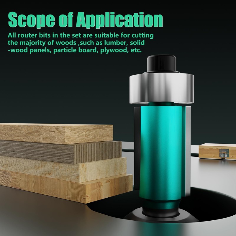 CSOOM 100PCS Router Bits Set - 1/4" Shank, Professional Wood