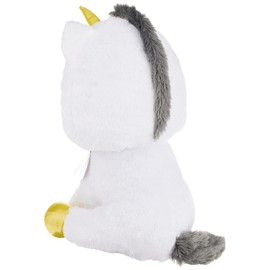 TY TY37059 Beanie Boo-Pegasus White Unicorn Plush Toy Large, Multicolored