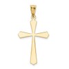Diamond2Deal 14k White and Yellow Gold Diamond Cut Cross Pendant