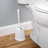 Bath Bliss Self Closing Lid Toilet Brush with Rim Scrubber