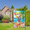 DMERBYL Summer Parrot Beach Garden Flag 12×18 Double Sided Vertical