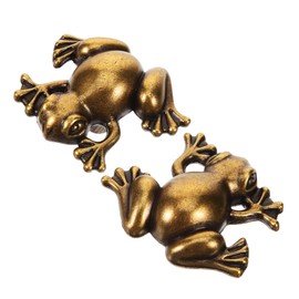 TEHAUX 2pcs Frog Shape Cabinet Handles Vintage Drawer Pulls for Wardrobe Kitchen Cabinets Durable Furniture Accessories Adorable Design for Rooms