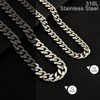 WinTrend Cuban Link Chain Necklace or Bracelet with Bling Bling