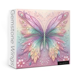 Crystal Butterfly Puzzles for Adults 1000 Pieces, Beautiful Jewels of The Fluttering Wings Jigsaw Puzzle, Colorful Wings Flower Puzzles as Home Decor