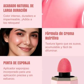 Rubor Líquido Mate Heci Beauty Tono Petal Con Aplicador Incorporado Alta Pigmentación Larga Duración