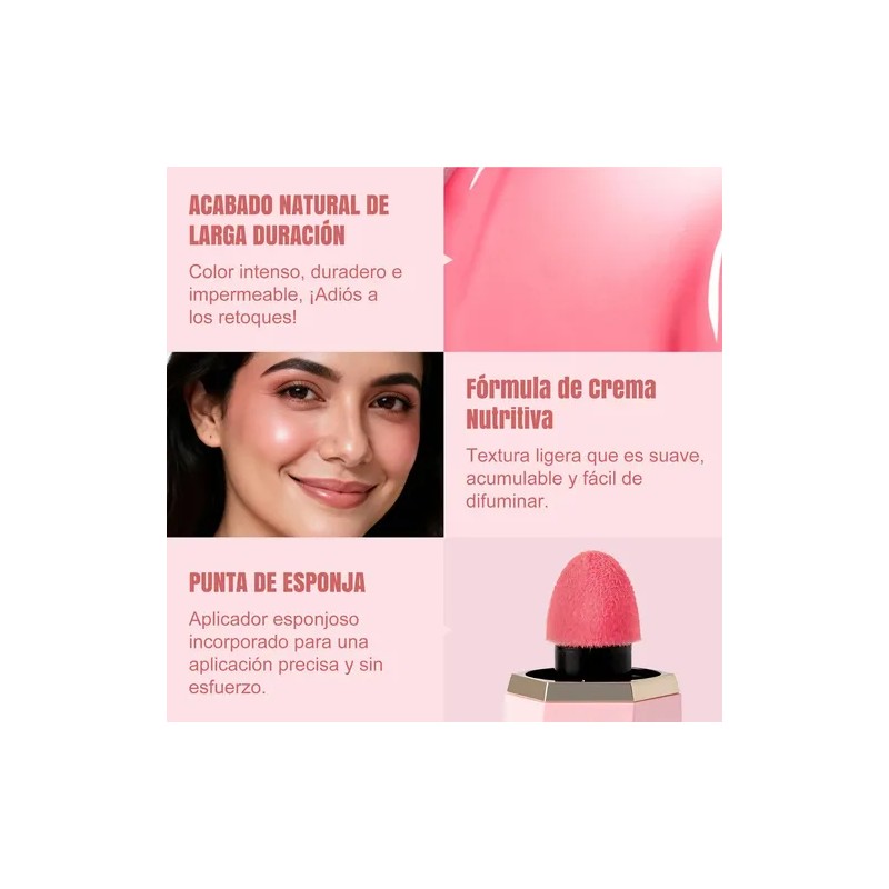 Rubor Líquido Mate Heci Beauty Tono Petal Con Aplicador Incorporado