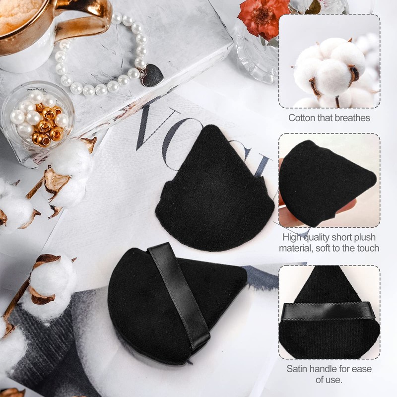 Flytianmy 9Pcs Triangle Powder Puffs, Face Makeup Puff for Body