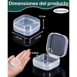 Cajitas Para Joyeria, 40 Piezas, Cajas Transparentes Para Ordenar Accesorios, Pulseras y Materiales Artesanales, Muy Adecuadas Para Viajeros y Amantes