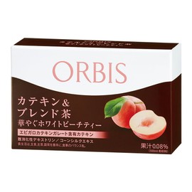 Orbis Catechin & Blend Tea (Gorgeous White Peach Tea), 10 to 20 Day Supply, 0.1 oz (3.5 g) x 20 Bags