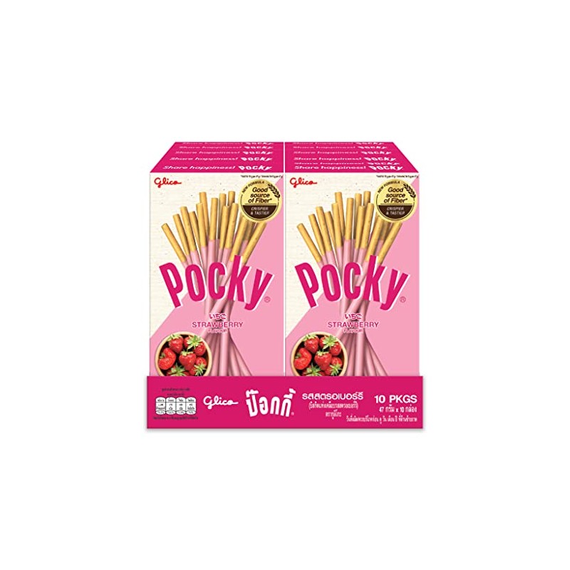 Pocky Biscuit Stick, Strawberry, 1.66 Ounce (Pack of 10)