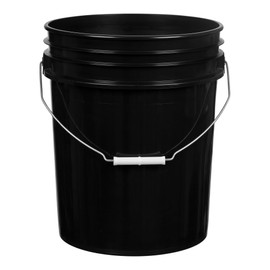 ATERET 5 Gallon Black Bucket & Lid - Durable 90 Mil All Purpose Pail - Food Grade - BPA Free Plastic - Made in USA (3 Pack)