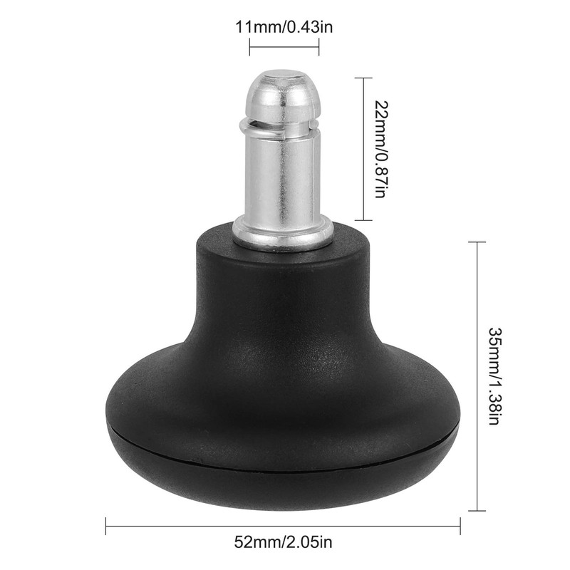 Fuyamp Office Chair Bell Glides Replacement, 5 Packs 2 Inch