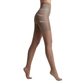 Conte Body Shaping Sheer Compression Pantyhose Tights Control 20 Den, Shade, Medium
